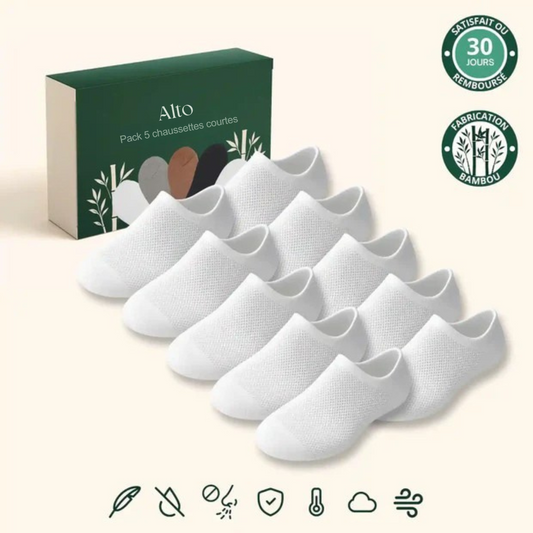 Pack 5 Paires chaussettes courtes en bambou Alto™